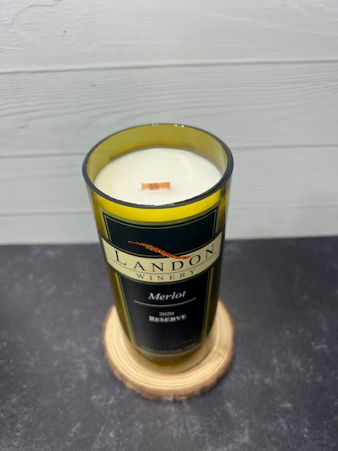 Custom Wine Bottle Candle - Wylie Candle Co.